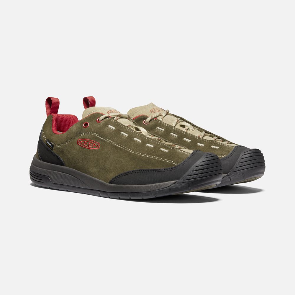 Baskets Keen Homme Vert Olive Foncé | Jasper Ii Waterproof Shoes | HWOFK-4530